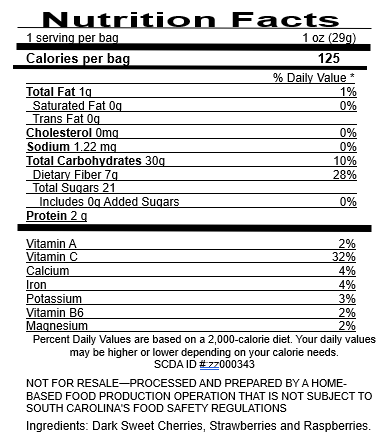 Freeze Dried Fruit Fusions-Cherry Strawberry Raspberry